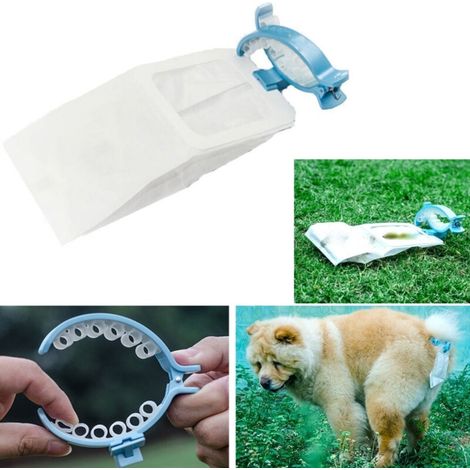 20 Sacchetti + Clip Clip con Coda in Silicone Sacchetti Igienici per Raccolta Feci L