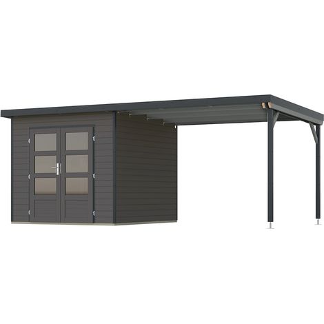 GH Pluto 3 B tgrau 244x244x230 m.Anbau 300cm anthrazit
