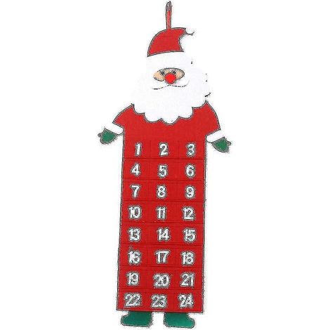 Calendrier de l'Avent de Noël à 24 cases, décoration Père Noël, renne et bonhomme de neige (1/5)
