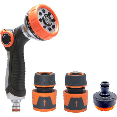 Garden Watering Gun with 8 Adjustable Jets, Multifunction Sprayer with Controllable Water Flow, Car Washing, Yard Cleaning (1/4)