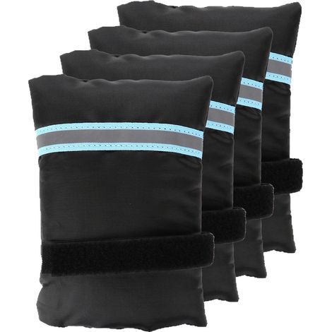 Juego de 4 fundas reutilizables, resistentes a las heladas y aislantes para grifos de exterior con tiras reflectantes para clima frío (azul) (1/4)