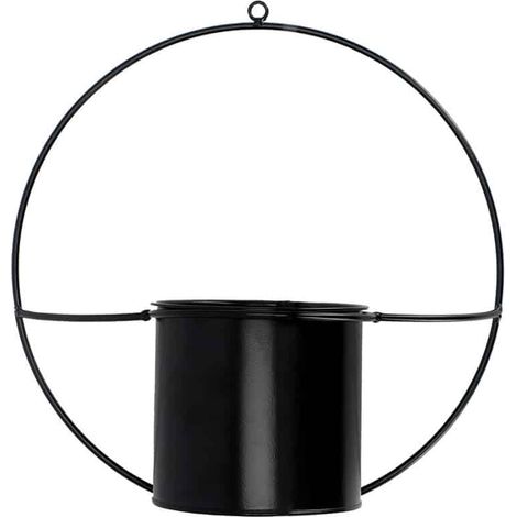 Jardinière murale en métal - Noir - L 35 x P 16,7 x H 36,5 cm - Livraison gratuite (1/5)