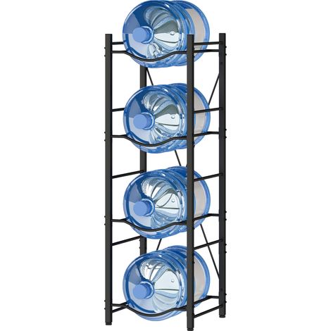 Support pour Garrafones d'Eau 4 Niveaux, Étagère de Rangement, Cuisine, Salle à Manger Noir (1/5)