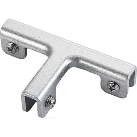 Soporte De Fijación En Aleación De Aluminio Tipo T - Para Azulejos Vidrio Y Madera - 10 Unidades (1/4)