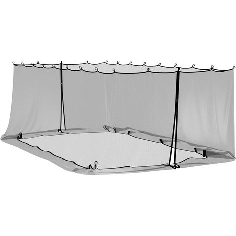 Moskito-Netz für Pavillon 220 Mesh Schwarz 6 x 3 x 2 m vidaXL (1/5)