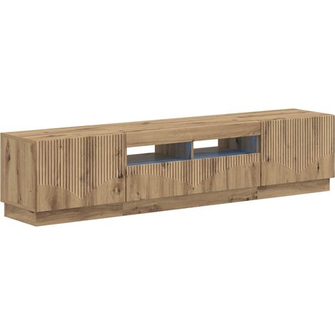 Mobile TV LED a 5 pezzi Rovere Artigianale Legno ingegnerizzato vidaXL (1/5)
