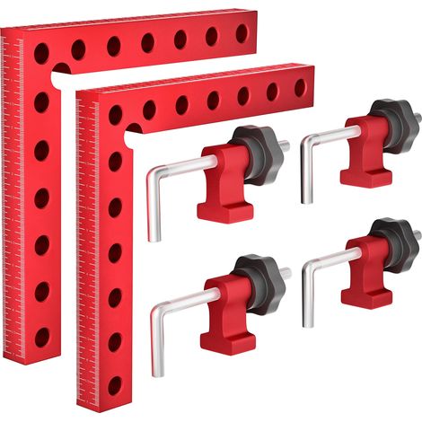 Escuadra de posicionamiento Irovami de 90° y 7,1 pulgadas Abrazaderas de esquina de aluminio – Para el montaje de muebles, marcos y armarios