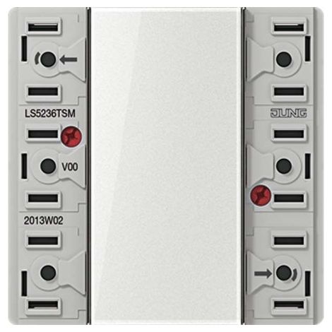 JUNG LS PLATINE 3 5236 TSM AC/3-DC24 V K. 6SP. GESTION POUSSOIR 4011377118195 LUMIÈRE LS5236TSM