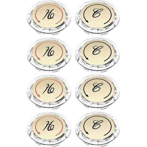 8 pièces Bouton d'indexation de robinet Eau froide et chaude Couvercle de bouton d'indexation de robinet Deux (1/5)