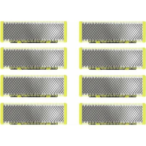 Applicable à OneBlade - Lames de rechange, pour rasoir/tondeuse électrique OneBlade, acier inoxydable robuste, taille, stylisation et rasage, lot de 8 (1/5)