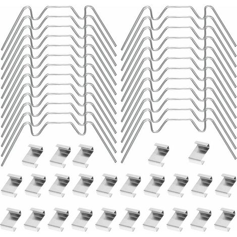 Filiyano-100 pinces de fixation pour vitres de serre en acier inoxydable, pinces de fixation pour vitres de serre (1/5)