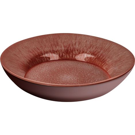 Regalo Italiano Piatto Fondo Melamina D 22 Cm H 4,5 Cm Tortora