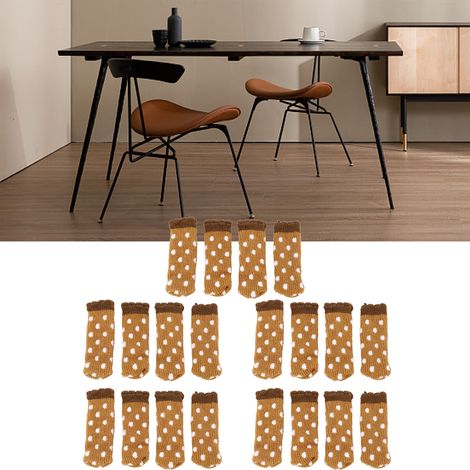 20 pièces/vente de patins de pieds de table et de chaise double couche résistants à l'usure, patins de protection silencieux pour planchers en bois massif, patins pour pieds de chaise, de tabouret et (1/5)
