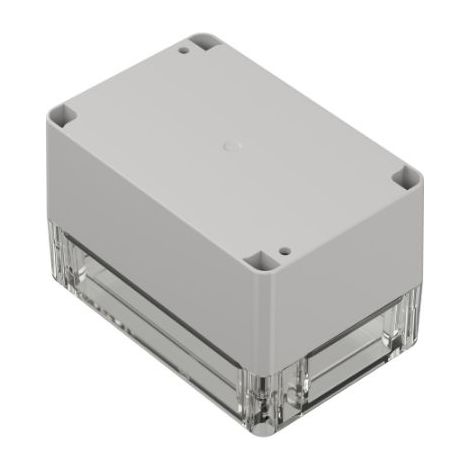 Boîtier RS PRO en ABS, polycarbonate, 120 x 80 x 75.2mm, Gris clair IP65 ( Prix pour 1 ) (1/3)