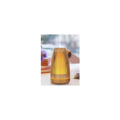 Diffuseurs d'Huiles Essentielles Electrique, Ultrasonique Humidificateur Diffuseur Aromathérapie Electrique 7 Couleurs Lumières LED pour la Maison, Yoga, Bureau, Spa, Chambre - Bois