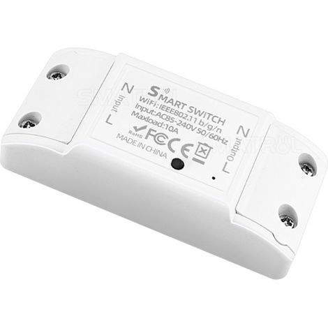 Interruptor inteligente WiFi compatible con Google Home, temporizador de 10 A, control remoto mediante aplicación Android/iOS, módulo universal de automatización del hogar.