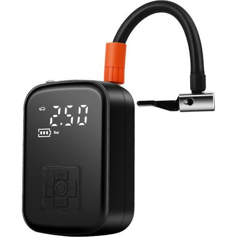 Compresseur à air portatif 4000mAh – Gonfleur électrique 150PSI pour pneus voiture, moto, vélo – Moteur puissant, embouts inclus (1/4)