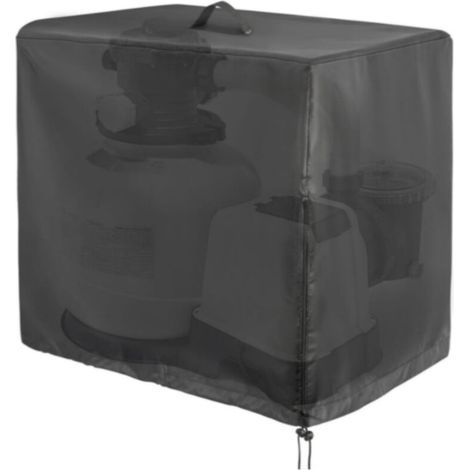 Lntyq – Schutzhülle für Schwimmbadpumpen 84 x 61 x 86 cm – Wasserdichtes 420D Oxford-Gewebe – Verstellbarer Kordelzug – UV-Schutz (1/5)