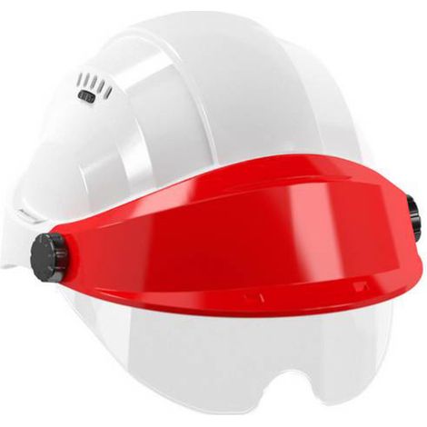 HELM 'ORIZON' WEISS MIT ROTEM VISIER UND BRILLE TALIAPLAST - 563716