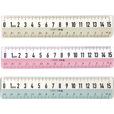 Règle Droite - 15 cm - Transparente - Incassable - Pour Dessin Et Mesure - Lot De 3 (1/5)