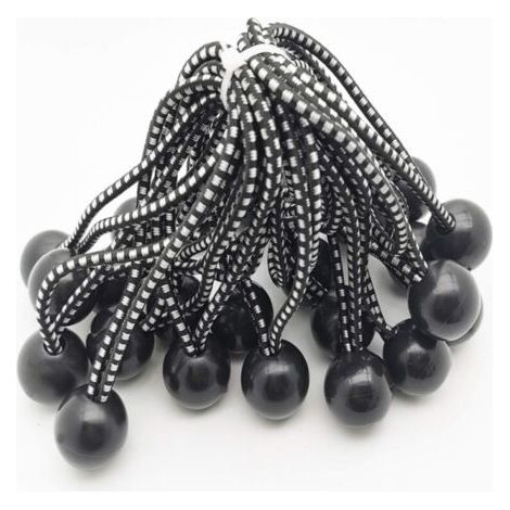 25pcs Tendeur Elastique Caoutchouc Professionnel Avec Boule (Noir 150 Mm) Pour Tentes, Bâches, Affiches. Tendeur Bâche, Sangle Élastique, Support De Bâche, Caoutchouc De Bâche, Tendeur Caoutchou (1/3)