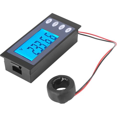 PEACEFAIR Digitales AC 80-260V 100A Strom-, Spannungs-, Watt-, kWh- und Zeitmessgerät (Panelmeter, Voltmeter, CT) (1/5)