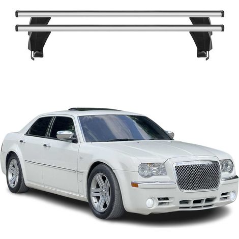 OMAC Dachträger Querträger Alu für Chrysler 300C 2005-2010 – Abschließbar – T-Nut – City-Crash-getestet – Max. 50 kg Silber (1/5)