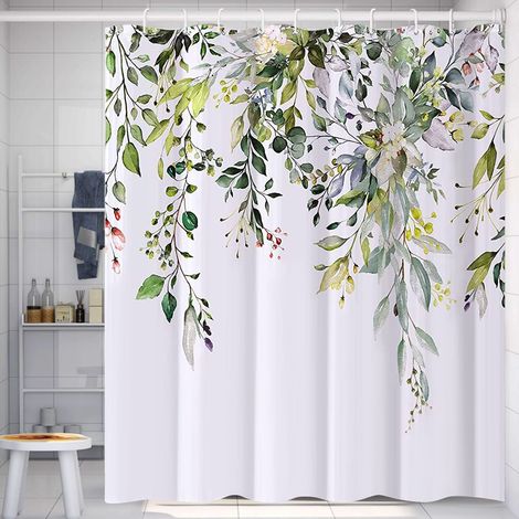 Rideau de douche protecteur, textile anti-moisissure, imperméable et lavable, 180 x 200 cm. Compatible avec les salles de bain, séchage rapide. (1/5)