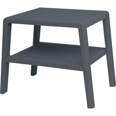 Tavolino da biliardo resistente per giardino o terrazzo con ripiano - ANTRACITE