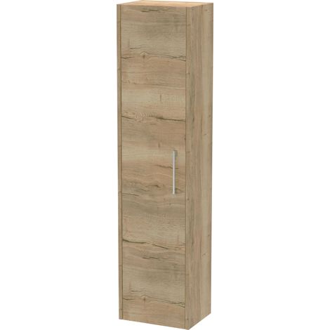 Winshill Wall Hung 1 Door Tall Cabinet - Light Oak - 350mm (1/4)