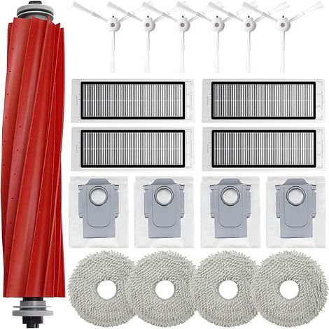 Roborock Q Revo Roboterstaubsauger-Zubehörset, 4x Staubbeutel, 1x Hauptwalzenbürste, 4x Seitenbürste, 4x Filter, 4x Wischtücher, Roboterstaubsauger-Ersatzteile, Roboterstaubsauger-Ersatzteile, Zubehör (1/5)