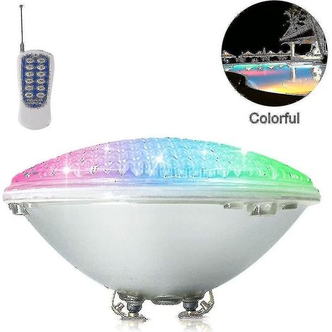 Éclairage LED pour piscine, projecteur Par56 RGB 18 W. Projecteur subaquatique avec télécommande, 12 V AC/DC, étanche IP68, n° 11 M.SALAH-AquaForge (1/4)