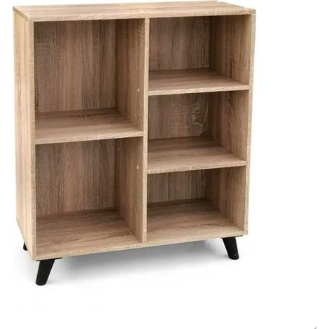 Mobile libreria Ares in legno rovere 80x30x90 cm