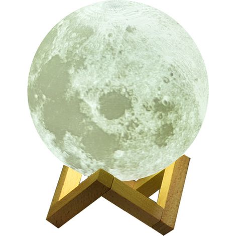 Veilleuse 3D avec télécommande, lampe lune, lampe de chevet, lampe lune créative pour une ambiance apaisante. (1/5)
