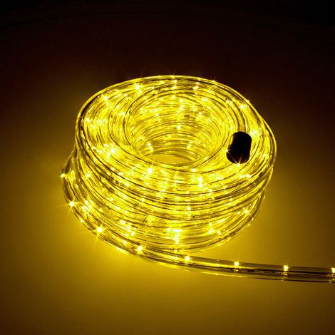LED Lichtschlauch Komplett Set mit Zubehör Lichterkette Beleuchtung F3 LED für Drinnen/Draußen Weihnachten Beleuchtung Dekoration Lichterschlauch, Gelb 100m (1/3)