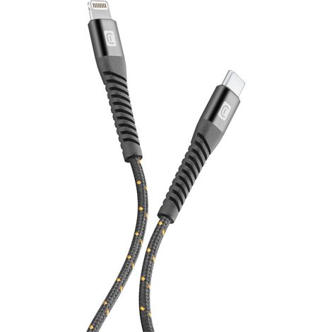 Cellularline Extreme Cable - USB-C to Lightning Cavo USB ultra resistente Nero (1/4)