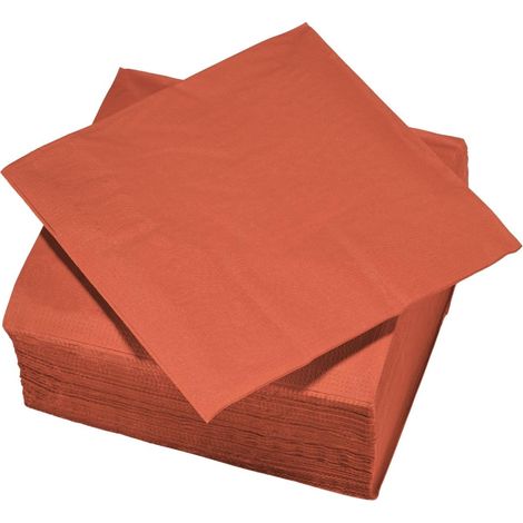 Serviettes en Ouate de Cellulose Terracotta - Certifié FSC - Lot de 50 2 feuilles - 33x32cm -