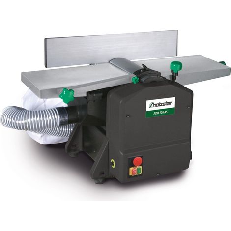 Holzstar – Raboteuse dégauchisseuse portable 204 mm – Puissance 1,5 kW – Aspiration intégrée – Pour bois massif et planches – Réglage épaisseur 2 mm