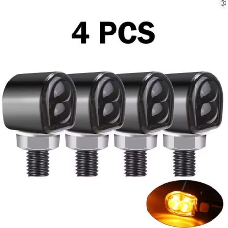 Emark-certified motorcycle turn signal, mini retro LED metal turn signal, very popular