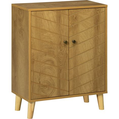 Mobile Multiuso 2 Ante 60x30x76 cm in Legno Marrone