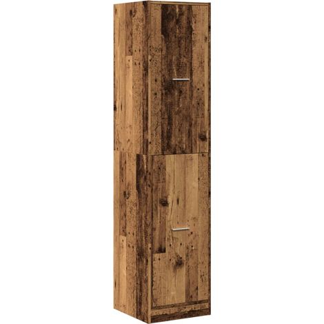 Mobiletto da farmacia vintage mobile contenitore 40 x 41 x 174 cm stile classico uso ufficio legno ingegnerizzato legno invecchiato 020055674