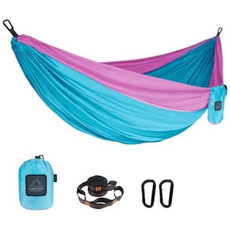 Hamac extérieur en nylon parapluie tissu anti-renversement champ installation rapide camping balançoire hamac portant 300 kg- (1/5)