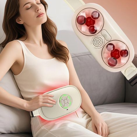 Massaggio addominale intelligente a 360° con impastamento del corpo umano, temperatura costante, riscaldamento a luce rossa, intensità regolabile su tre livelli, rilassamento profondo, benessere domes (1/5)