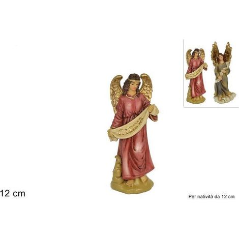 TRADE SHOP - Statuina Angelo 12 Cm Per Presepe In Resina Decoro Natale Natalizio Nativita' - (1/2)