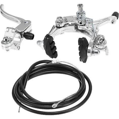 /NN/Kit freni per bicicletta Fixie anteriore/posteriore Set per bici da strada e cruiser Kit freni per bicicletta Tiraggio laterale neroF2 nero Set freni posteriori (1/2)