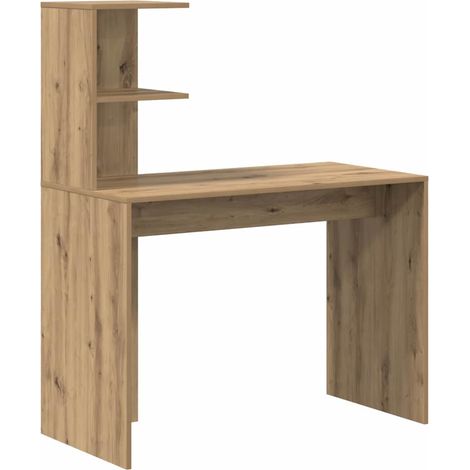 Maison Exclusive - Scrivania con lo scaffale Rovere artigianale 102 x 50 x 124 cm