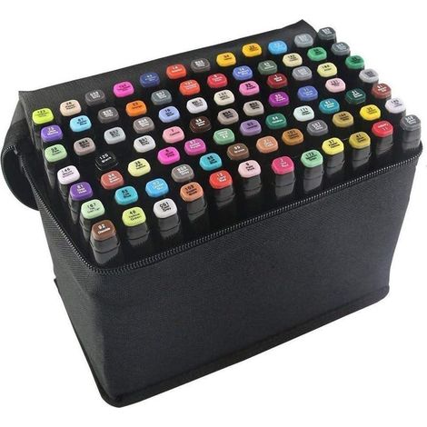 eTakin Marker Lot de 80 marqueurs à alcool double pointe Animation Art Esquisse (1/5)