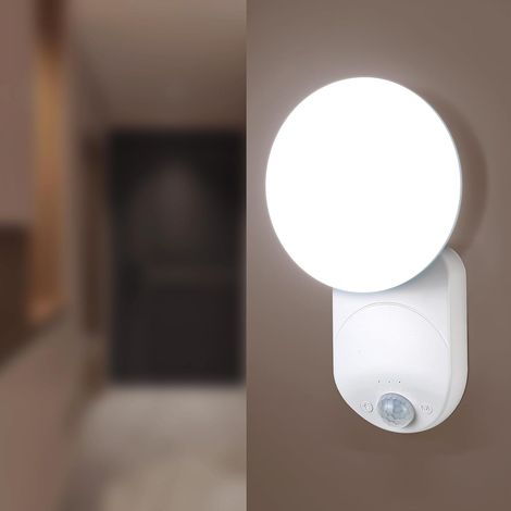 Lampe Murale USB Rechargeable avec Détecteur de Mouvement-5000mAh Batterie LED 3 Températures, Installation Magnétique sans Perçage, avec Télécommande pour Salle de Cave/Couloir/Garage/Escaliers (1/5)