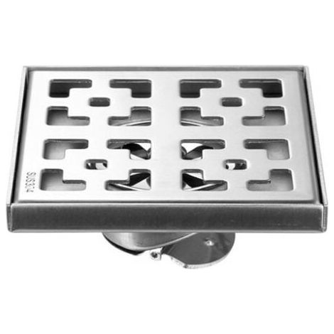 (10x10cm)Siphon douche à l'italienne Drain de sol Garden 304 en acier inoxydable Grand drain de sol extérieur (1/5)