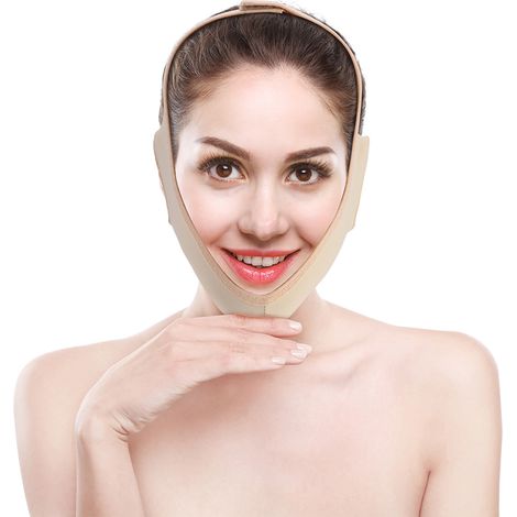 Masque Amincissant Visage - Bandeaux Réducteurs Double Menton et Soins Minceur - Ceintures Visage XL (1/5)